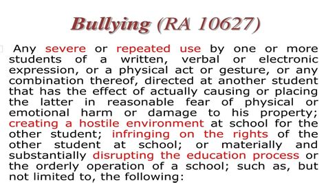 anti bullying act ppt|Republic Act No. 10627 .